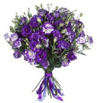 Bouquet of purple eustoma